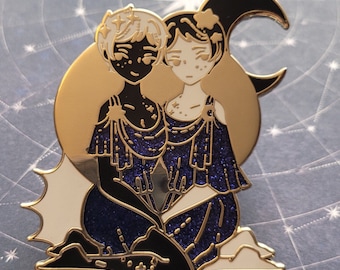 Gemini Zodiac Boy Enamel Pin