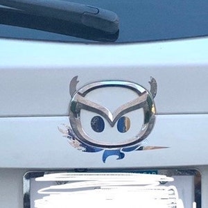 Hollow Knight Mazda Logo Decal - Chrome Peel and Stick
