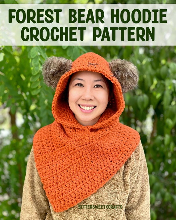 Forest Bear Hoodie Crochet Pattern *digital download*