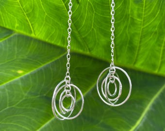 Atom dangle earrings