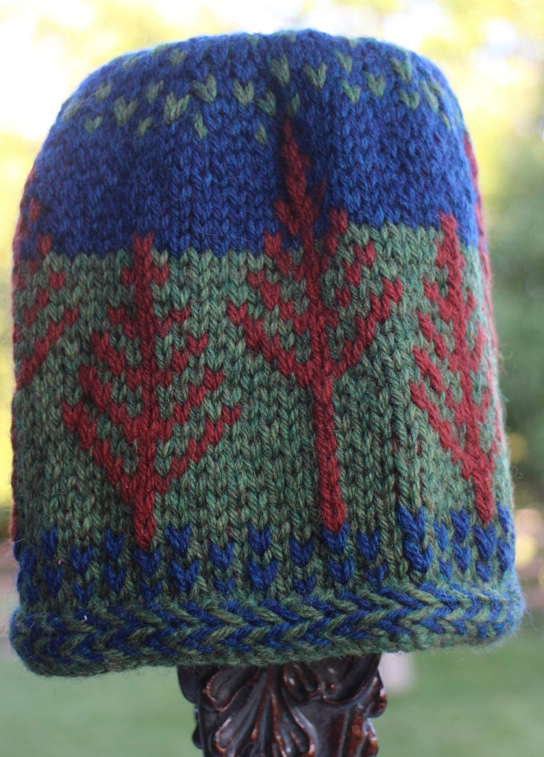 Fall evergreen tree wool hat