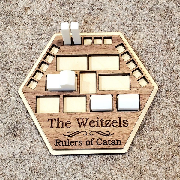 Personalized Wood Game Piece Holders
