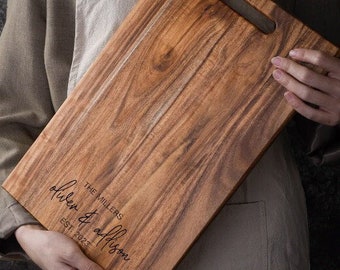 Custom Engraved Wood Cutting Board - 10 Designs Available