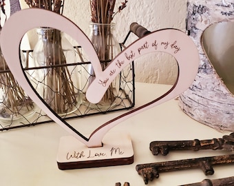 Heart Stand SVG: Laser Cut File, Home Decor (Digital Download)