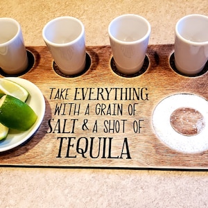 SVG Digital Descargar Tequila Shot Board - Archivo láser