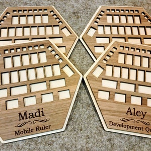Personalized Wood Game Piece Holders with Seafarer Expansion Ship Spaces