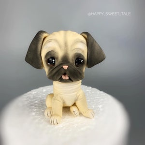 Fondant dog cake topper, Fondant cake topper dog, Baby shower, Baby birthday, Cake decorations, Figure for cake, Fondant dog, Fondant animal