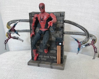 Spider-Man 2 Toybiz 2004 Attack From Doc Ock Playset Action Figure Wall