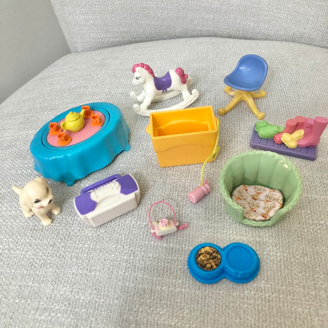 Fisher Price Loving Family Accessories Cat Bed Rocking Horse Etsy