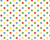 SUGARCUBE POLKA DOTS Multicolored Feedsack Print By Whistler Studios Windham Fabrics - 100 Cotton Quilting Fabric 52740-X