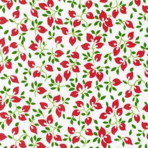 SCARLETS GARDEN  Leaves Red  By Debbie Beaves FLOWERHOUSE  Robert Kaufman - 100% Cotton Quilting Fabric  FLH206483