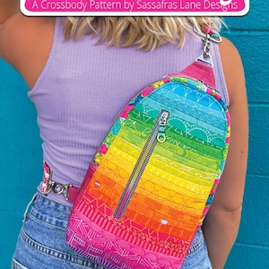 SweetPea Sling Pattern, Crossbody Bag, Backpack, Everyday Bag, Casual Bag, By Sassafras Lane Designs, Paper Pattern, SASSLN-0091