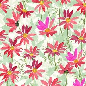 Fabric Clothworks Flower Shop PANEL Y3298-109 Watercolor