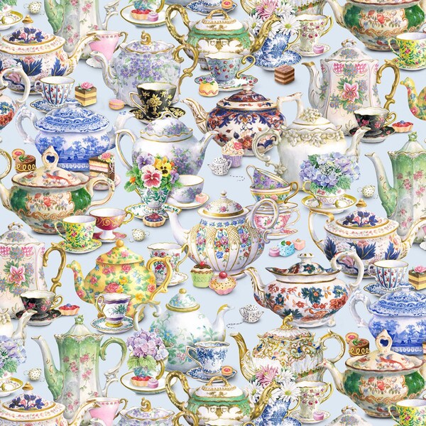 Teapot Fabric Etsy