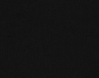 Solid BLACK KONA Cotton Fabric, Robert Kaufman, 100% Cotton Quilting Fabric K001-1019