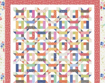 JELLY ROLL JACKPOT Quilt Pattern, Square Quilt, Scrappy Quilt, Designed by Corey Yoder of Coriander Quilts