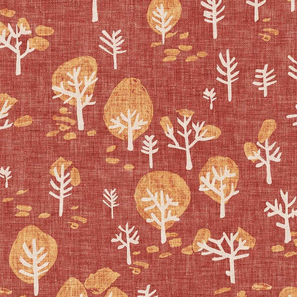 Autumnity, Tree Fabric, Dark Rust, Autumn Fall, Clothworks, 100% Cotton Quilting Fabric