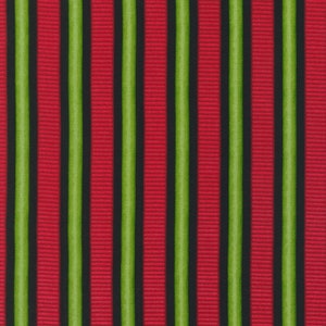 SCARLETS GARDEN  Red Black Green Stripe By Debbie Beaves FLOWERHOUSE  Robert Kaufman - 100% Cotton Quilting Fabric FLH206492