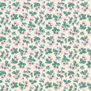Home Sweet Home, Strawberry Cake, Cream, by Elea Lutz, Poppie Cotton, 100% Cotton Quilting Fabric