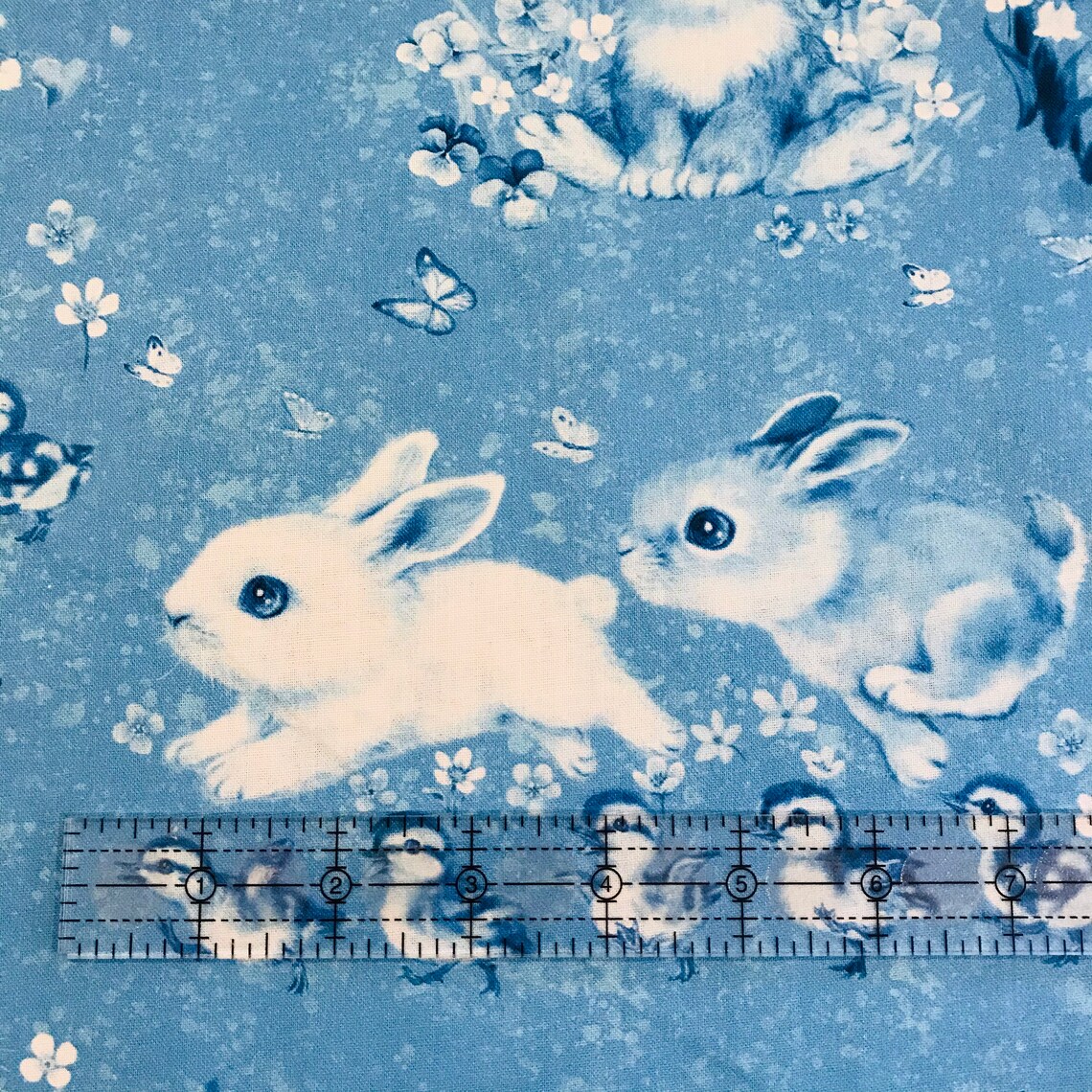Blue BUNNY TOILE De JOUY From Studio E Bunny Meadows 100 Etsy