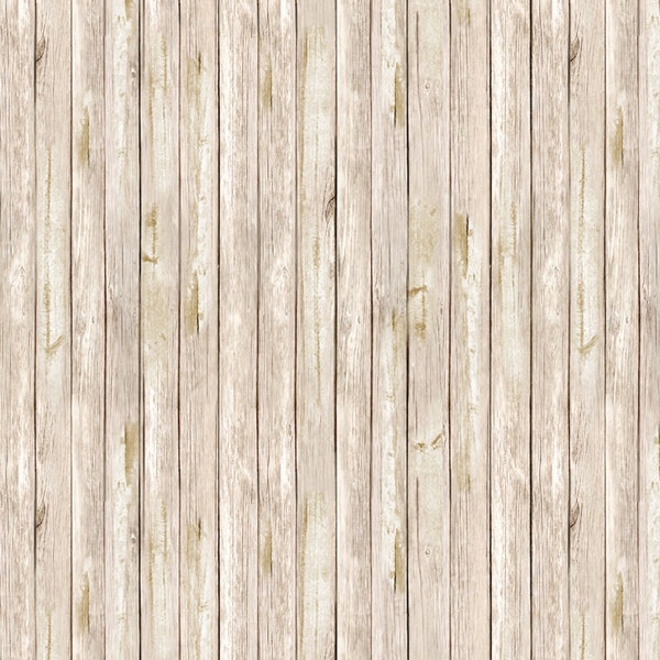 Boardwalk Natural Distressed Wood Board Siding, Digital Print, Timeless Treasures, 100% Cotton Fabric