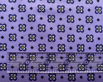 ELIZABETH, Geo Floral Purple, by Debbie Beaves of Flowerhouse, Robert Kaufman, 100% Cotton Quilting Fabric