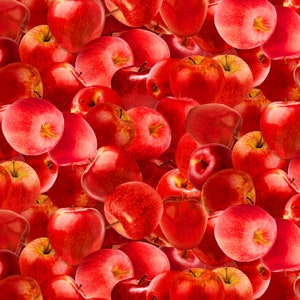Orchard Valley, Packed Red Apples, Timeless Treasures, 100% Cotton Quilting Fabric