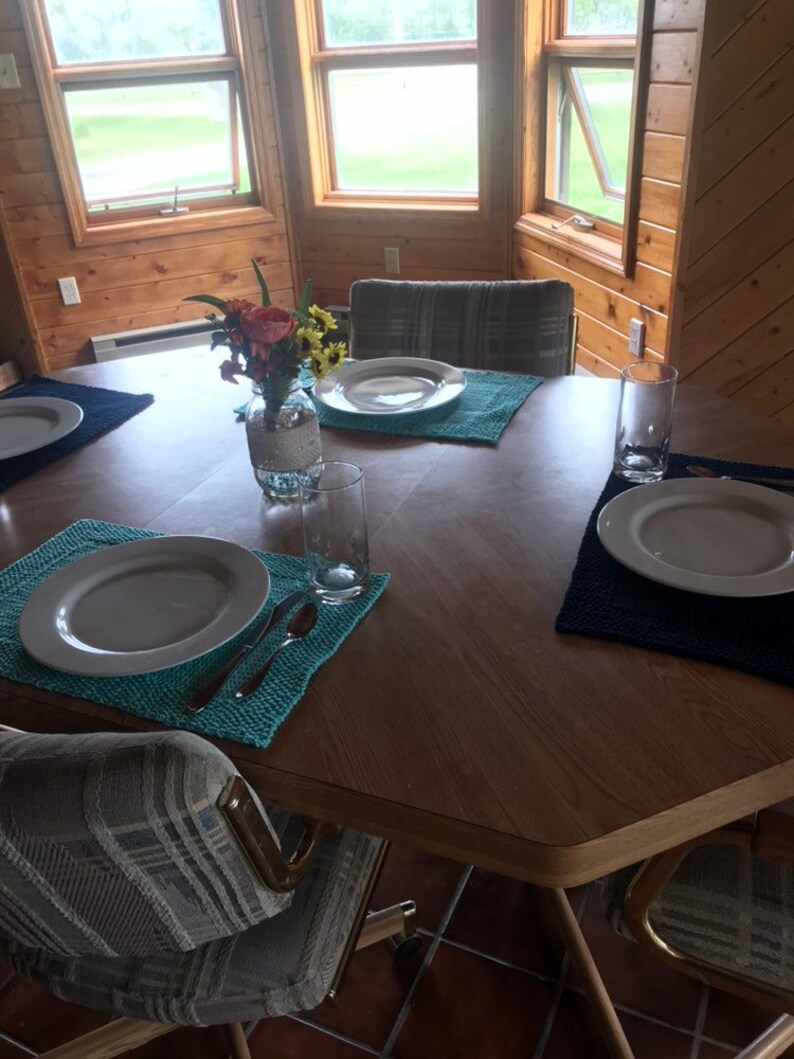 Green Aqua Knit Placemats