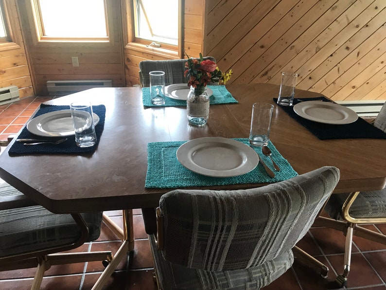 Green Aqua Knit Placemats