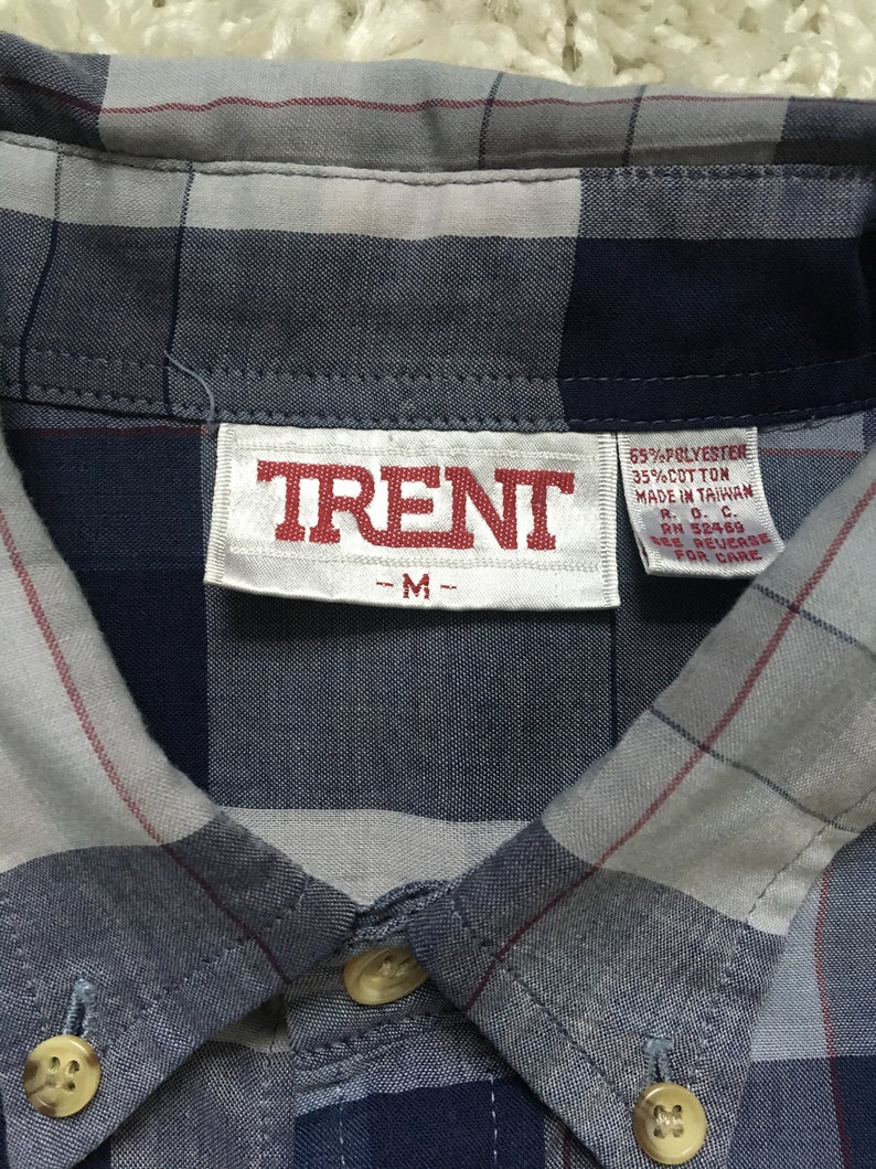 Vintage Super Soft and Thin Trent Plaid shirt Size Medium