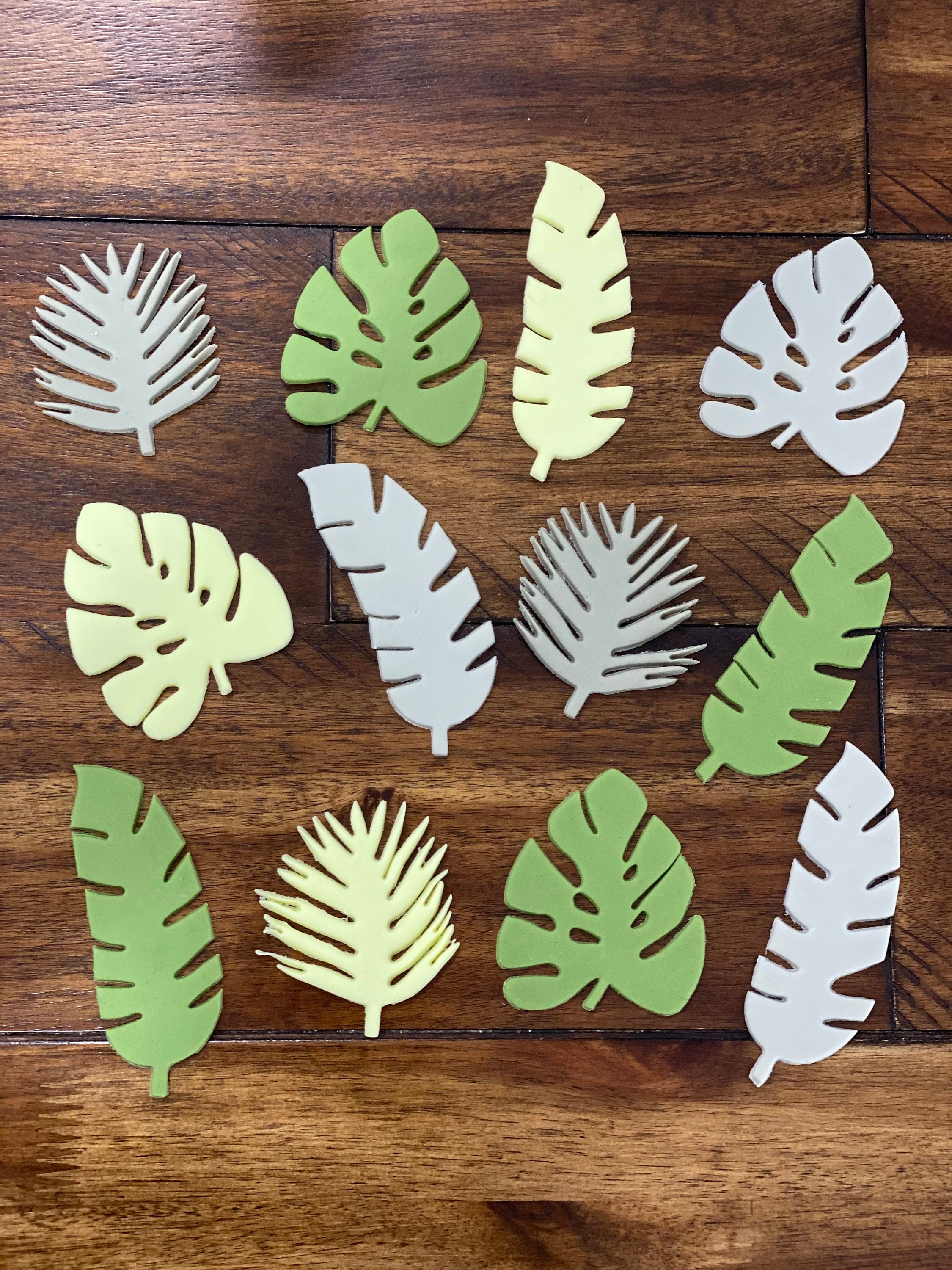 Sugar Fondant tropical leaves Etsy