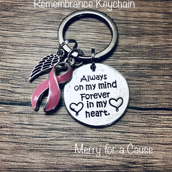 Breast Cancer Remembrance Keychain