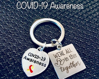 Llavero de concientización sobre el COVID-19
