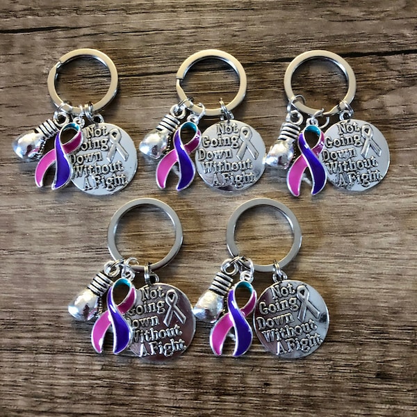 Thyroid Cancer Not Going Down Without A Fight Keychain