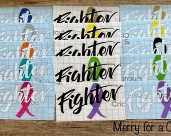 Cancer Ribbon Fighter Vinyl Decal
