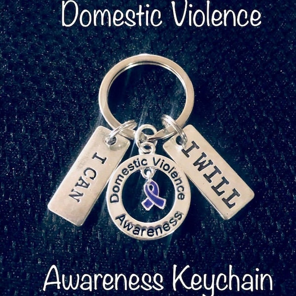 Domestic violence awareness keychain