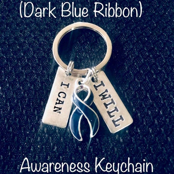 Colon Cancer awareness keychain