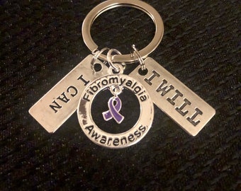 Fibromyalgia Awareness Keychain