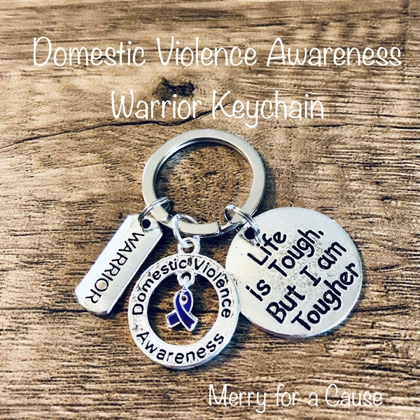 Domestic violence awareness Warrior  Keychain