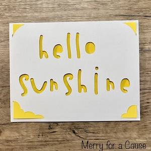 Tarjeta de felicitación hecha a mano de Hello Sunshine
