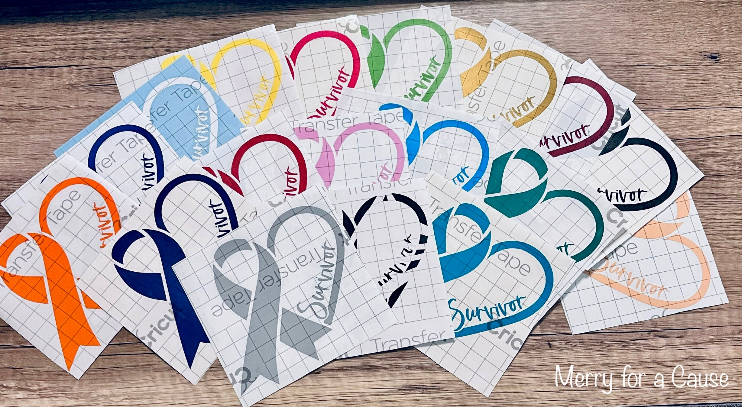 Awareness Ribbon Survivor Vinyl Decals - Etsy