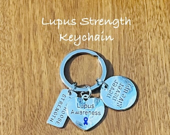Lupus Awareness Strength Keychain