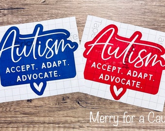 Calcomanía de vinilo para la concientización sobre el autismo