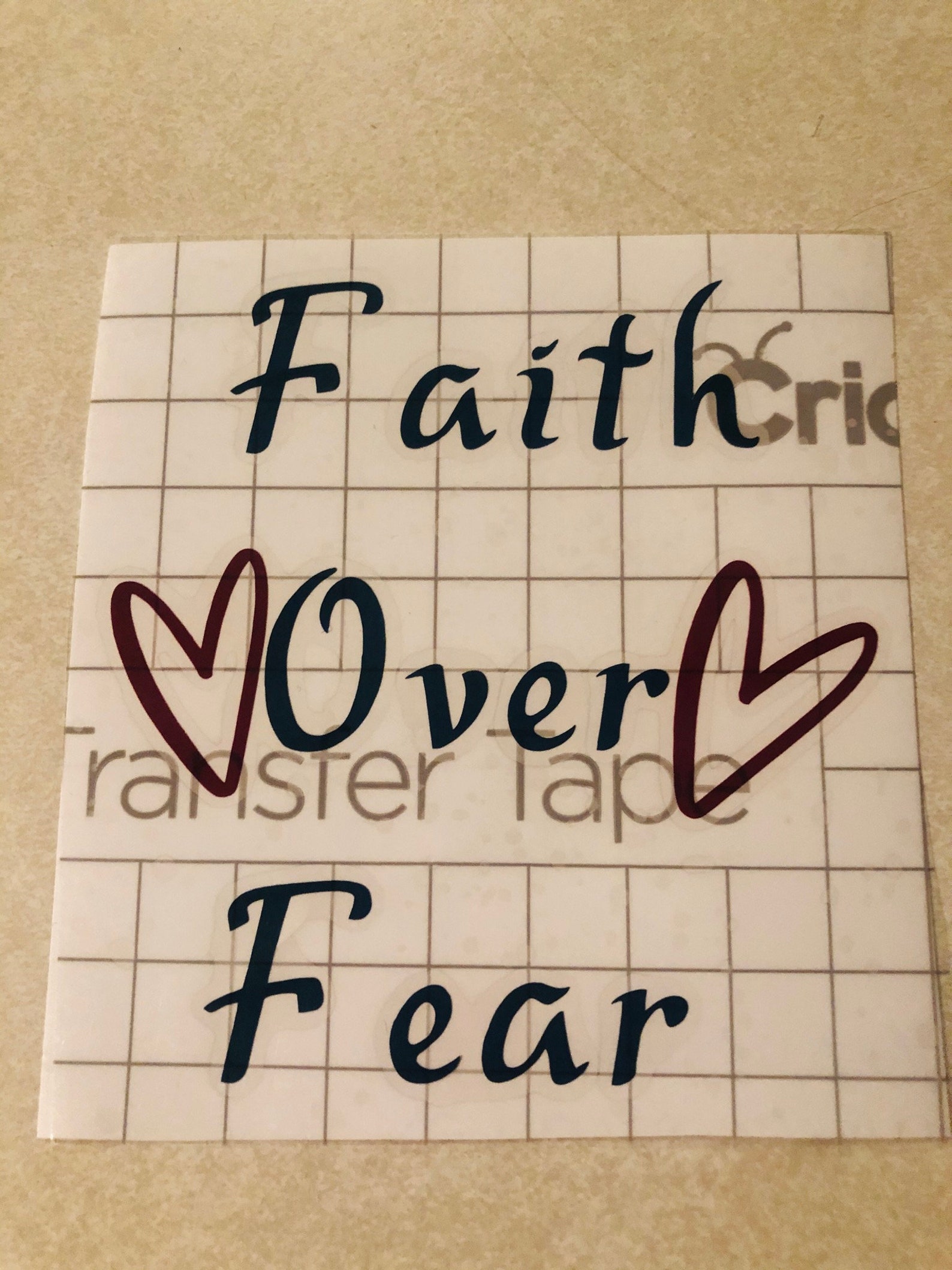 Faith Over Fear Vinyl Decal Etsy