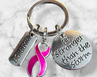 Breast Cancer Awareness Warrior Keychain