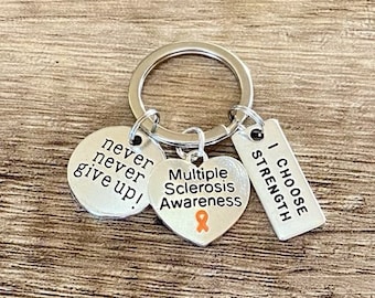 Multiple Sclerosis Awareness Strength Keychain