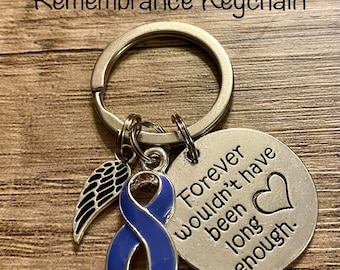 Stomach / Esophageal Cancer Forever Remembrance Keychain