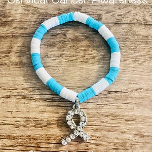 Pulsera de esperanza elástica de concientización sobre el cáncer de cuello uterino