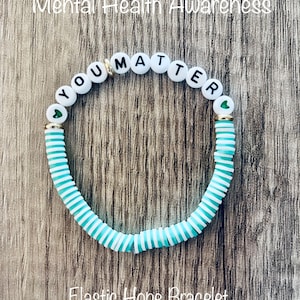 Pulsera elástica de esperanza para la conciencia de la salud mental