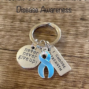 Prostate cancer / Hashimoto’s Disease Awareness Strength Keychain
